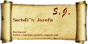 Serbán Jozefa névjegykártya